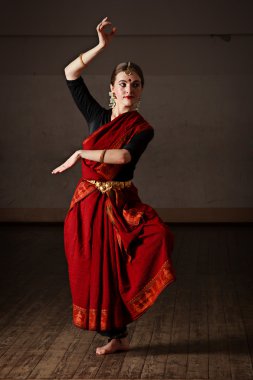 Exponent of Bharat Natyam dance clipart