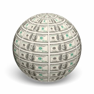 Background of rows of american dollars clipart