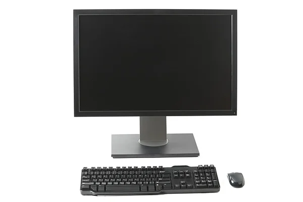 Stanowiska komputerowego na białym tle — Zdjęcie stockowe