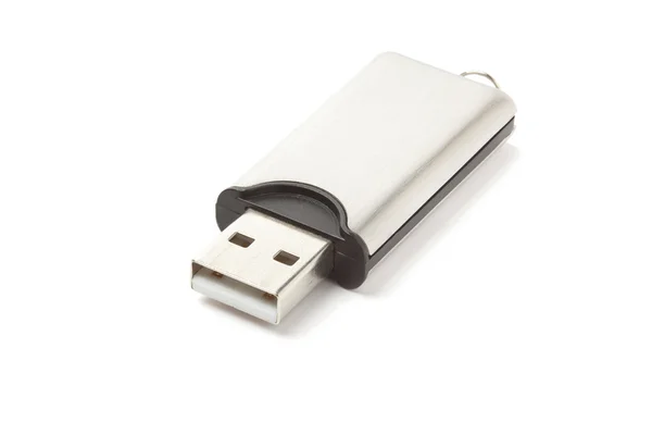 USB błysk przejażdżka na białym tle — Zdjęcie stockowe