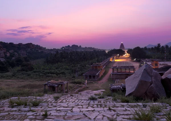 Hampi çarşı ve Resul Tapınağı — Stok fotoğraf