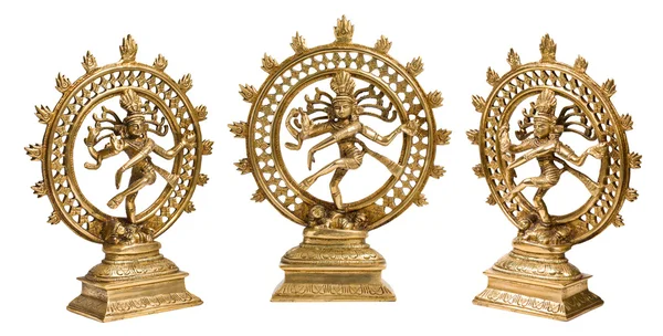 Shiva nataraja - dans izole efendisi heykelleri — Stok fotoğraf