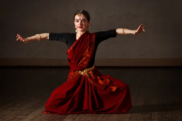 stock image Exponent of Bharat Natyam dance