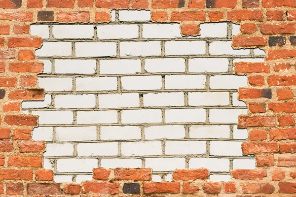 Muro de ladrillo rodeado con otra pared — Foto de Stock