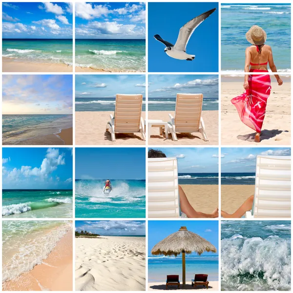 Collage sur les vacances à la plage — Photo