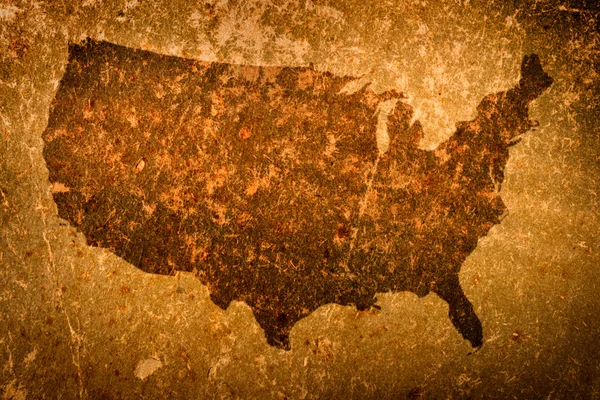 Mapa grunge antiguo de Estados Unidos de América — Foto de Stock