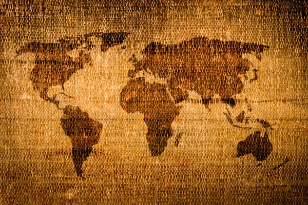 Stary gród mapa świata — Zdjęcie stockowe