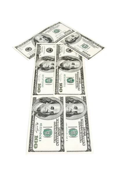 Izole dolar yapılmış ok — Stok fotoğraf