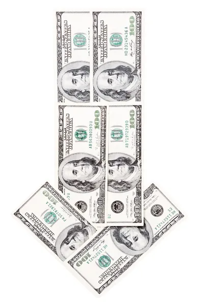 美元通胀概念 — 图库照片
