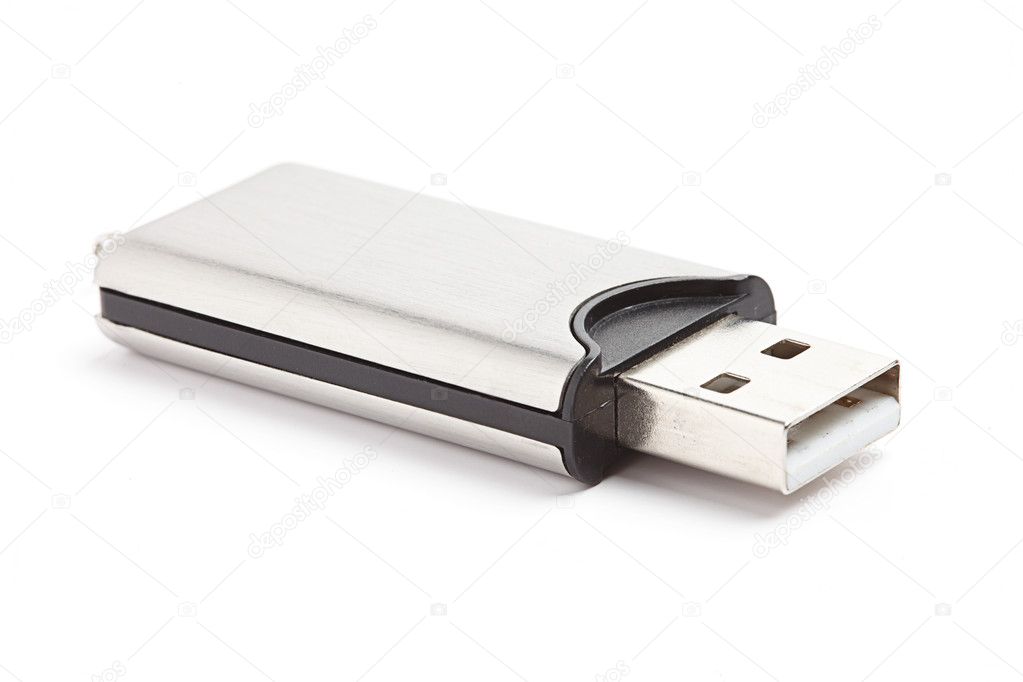 USB flash drive isolated