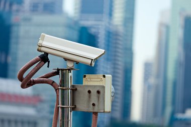 CCTV surveillance camera in Singapore clipart