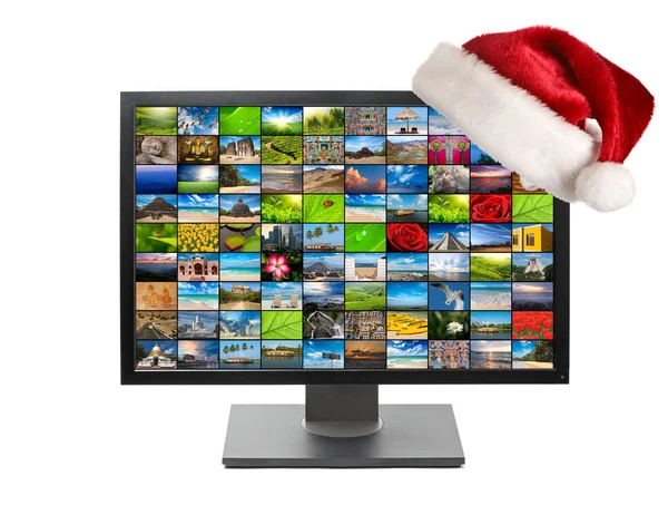 Christmas television — Stock Photo, Image