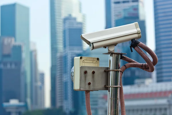 stock image CCTV surveillance camera in Singapore