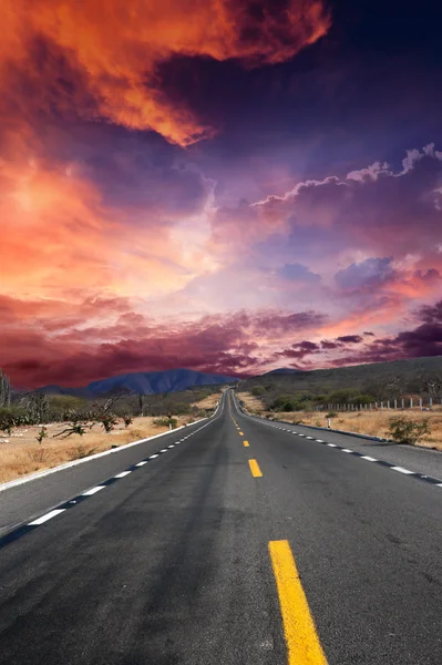 Δρόμος στην έρημο — Φωτογραφία Αρχείου