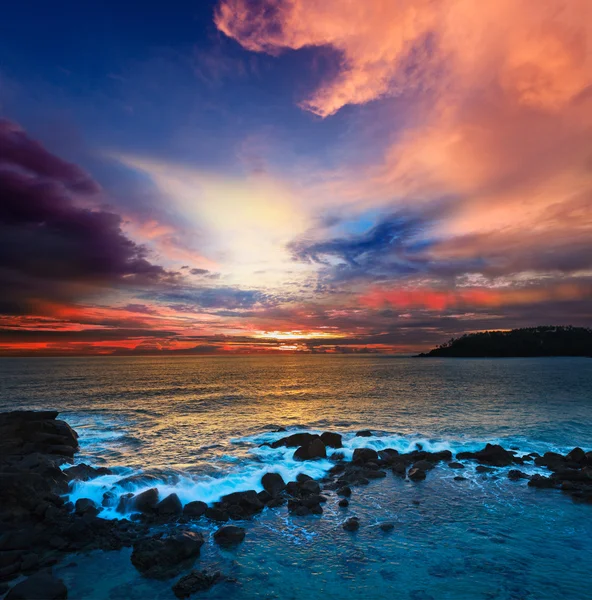 Ωκεανό ηλιοβασίλεμα Εικόνα Αρχείου