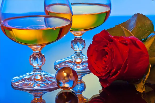 Wino z czerwonej róży — Zdjęcie stockowe
