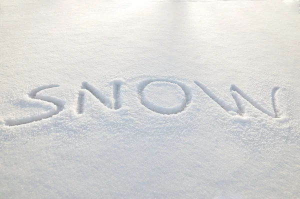 Tekst śnieg — Zdjęcie stockowe