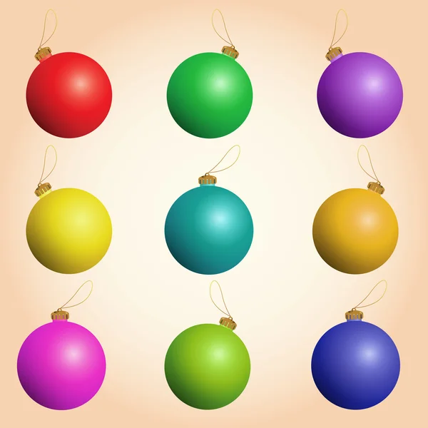 Set di palline di Natale — Vettoriale Stock