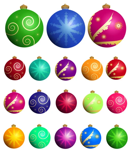 Set de bolas de Navidad — Archivo Imágenes Vectoriales