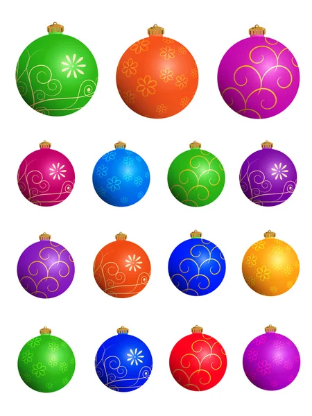 Різдво м'ячі набір — стоковий вектор