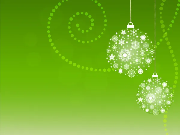 Christmas card with snowflake balls — Stock Vector