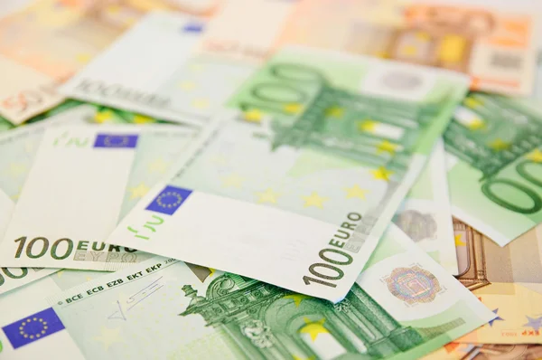 Antecedentes de los billetes en euros — Foto de Stock