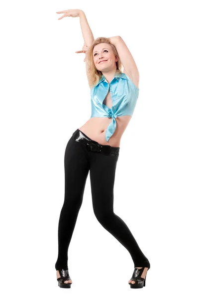 Young cheerful blond woman — Stock Photo, Image