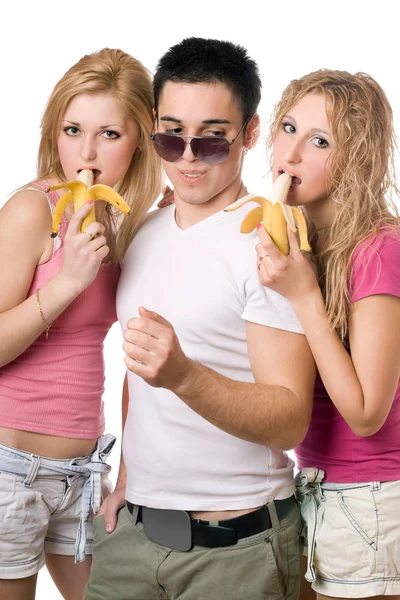 Portrait of three young — Stock Photo, Image