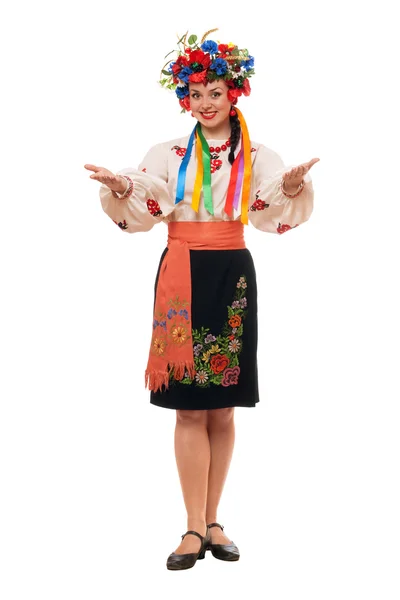 Nő az ukrán nemzeti ruhák — Stock Fotó