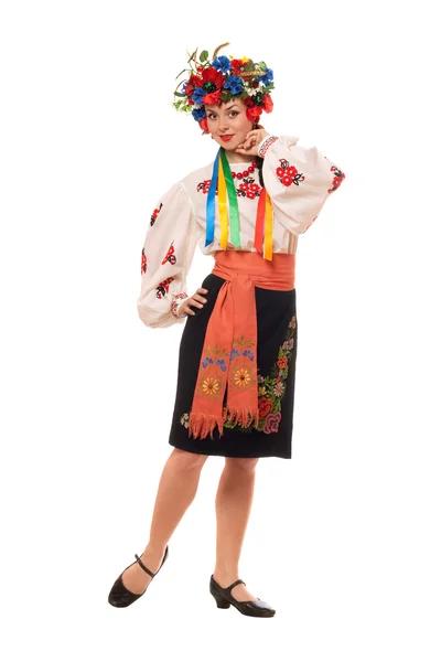 Γυναίκα στα Ουκρανικά εθνικό ρούχα — Φωτογραφία Αρχείου