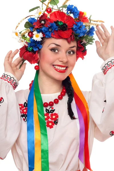 Mulher na roupa nacional ucraniana — Fotografia de Stock