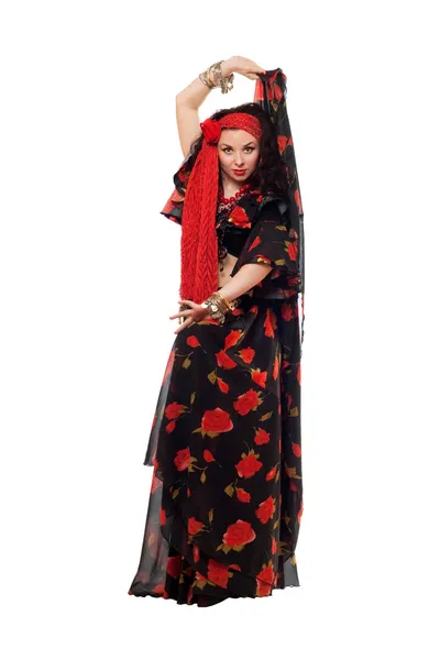 Dancing gypsy woman — Stock Photo, Image
