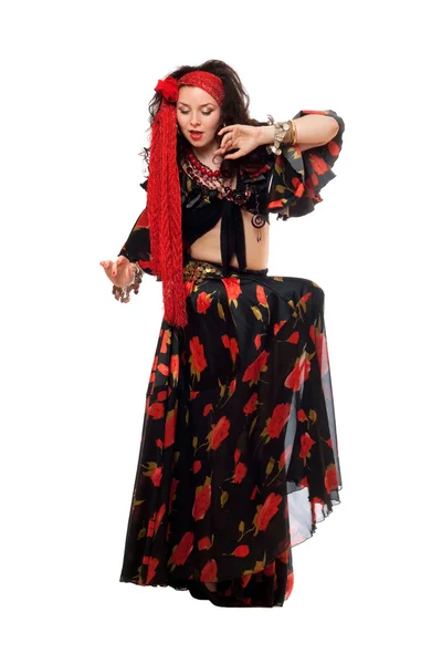 Stock image Sensual gypsy woman in a black skirt