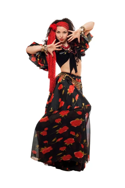 Expressive gypsy woman — Stock Photo, Image