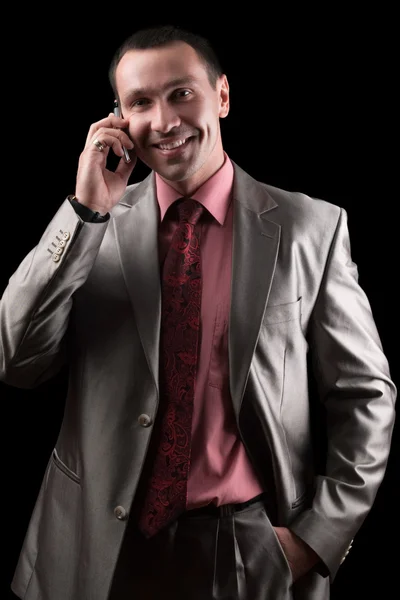 Portrait of a happy businessman. Isolated — Stock Photo, Image