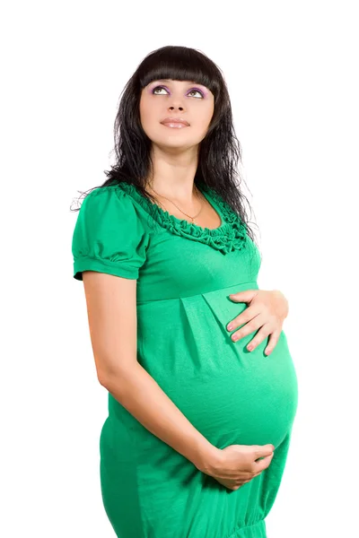 Porträtt av en gravid Tjej — Stockfoto