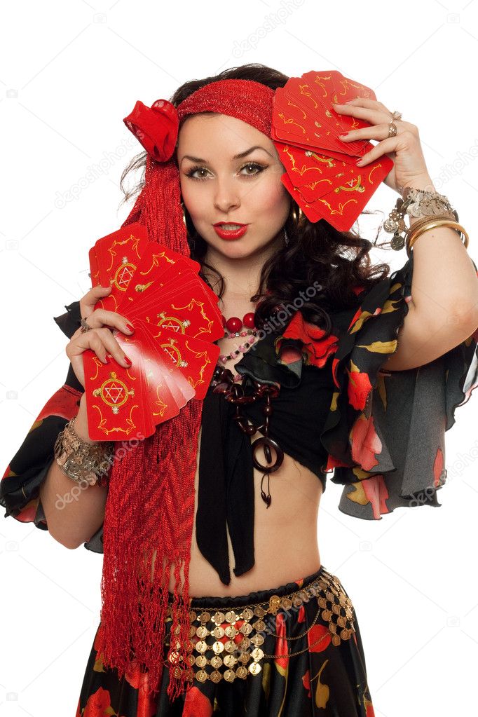 Portrait of gorgeous gypsy woman