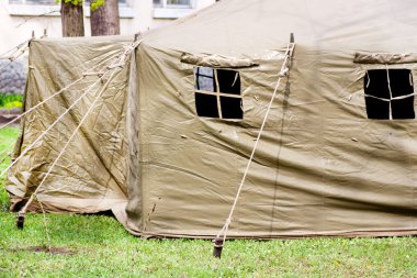 Army, military tent. clipart