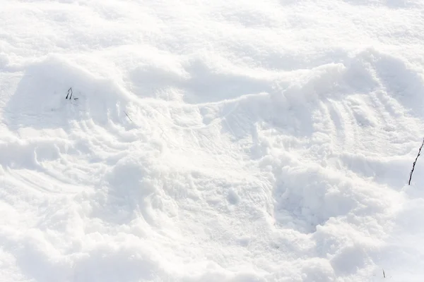 Brüchiger Schnee mit Rückenabdrücken — Stockfoto