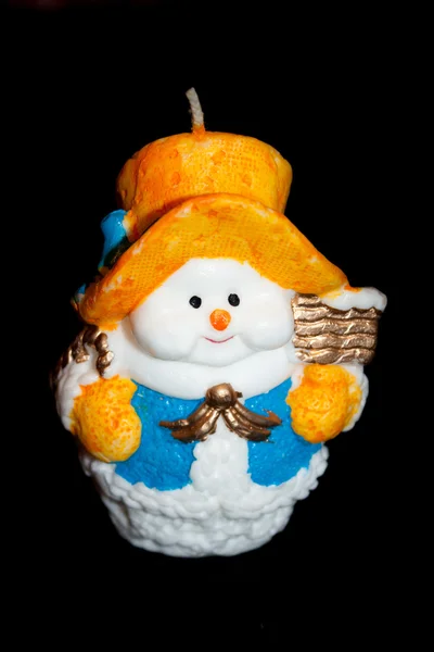 Candle the snowman — Stock Photo, Image
