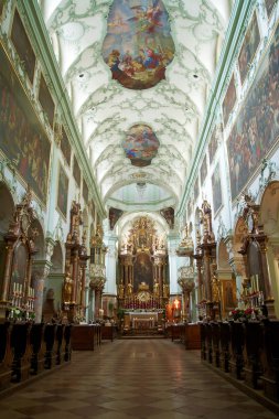 St. Peter Abbey Church inside. Salzburg, Austria clipart