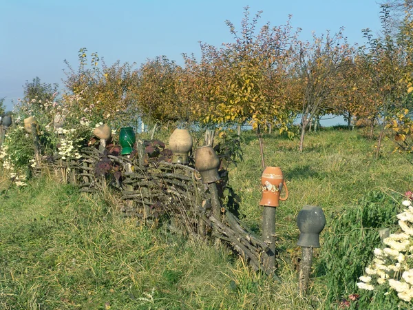 Země ukrajinské starý plot — Stock fotografie