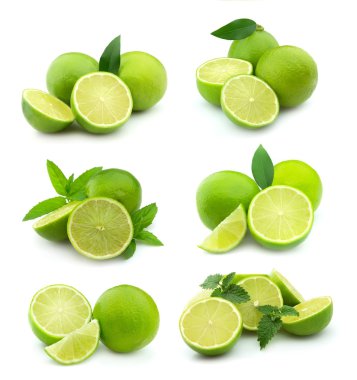 Collage of juice lime clipart