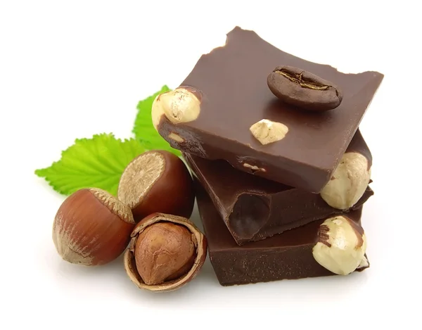 Chocolate con nueces — Foto de Stock