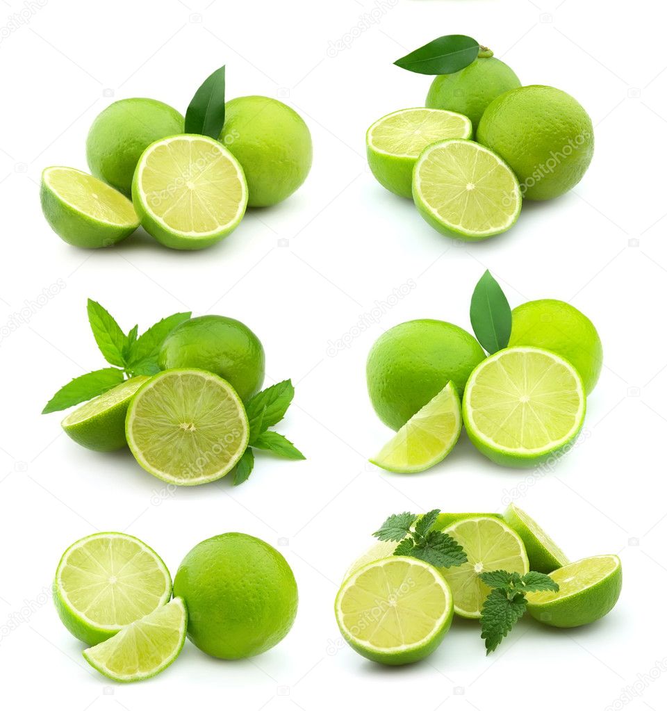 Collage of juice lime