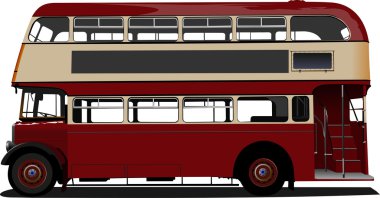 London Double Decker red bus. Vector illustration clipart