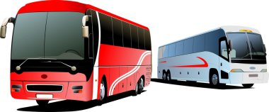 Tourist coach. Vector illustration clipart