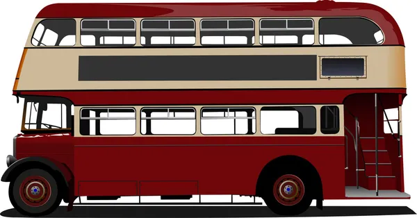 Londres autocarro vermelho duplo Decker. Ilustração vetorial —  Vetores de Stock