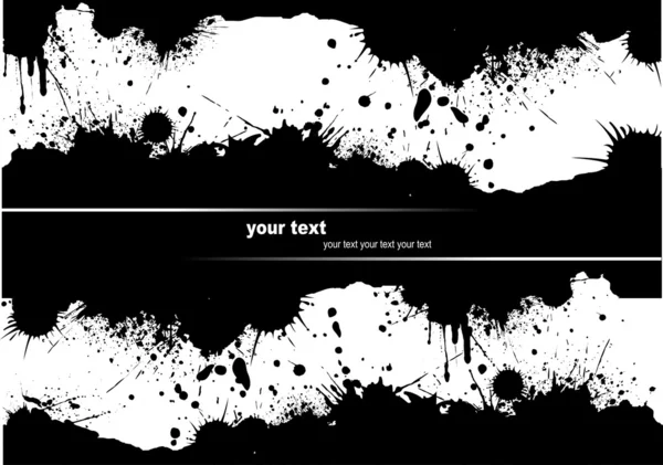 Banner Grunge blot. Ilustración vectorial para diseñadores — Vector de stock