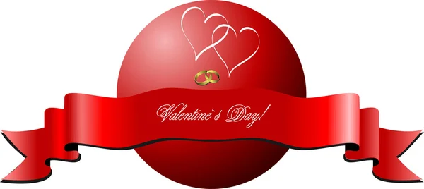 Банер дня Святого Валентина на ізольованому фоні. Векторні ілюстрації — стоковий вектор